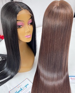 Pelucas frontales de encaje HD vietnamita crudo alineadas con cutícula pelucas de encaje Full HD sin pegamento peluca recta de hueso frontal de encaje cabello humano - Product Image 2