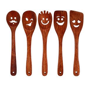 Diverses expressions faciales Spatule en bois d'acacia pour la cuisine Ustensiles de cuisine en bois d'acacia de haute qualité du Vietnam - Product Image 6