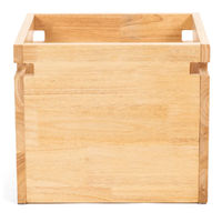 Boîte de rangement en bois massif naturel avec poignées intégrées, étagère d'organisation, petite boîte de présentation en bois moderne imperméable, vente au détail