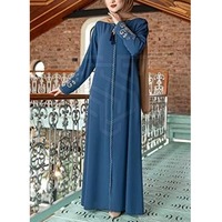 Nouvelle Arrivée Abaya Style Arabe Dubaï Robe Musulmane à Manches Longues pour Femme Taille Adulte Abaya Personnalisée