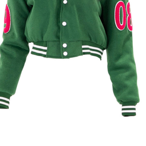 Chaqueta universitaria con capucha ecológica impermeable de alta calidad Hermandad de mujeres Diseño de letras de invierno Cuello alto High Street - Product Image 4