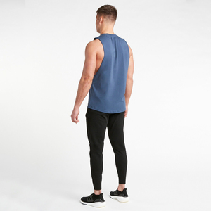 Camisetas sin mangas de entrenamiento de verano para hombre de la mejor calidad, algodón liso, botón de secado rápido, decoración, técnica lavada a la piedra, colores personalizados caídos - Product Image 3