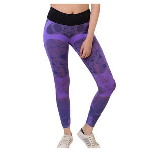 Pantalones de Yoga de cintura media con logotipo personalizado OEM para mujer, ropa informal de diseño sólido para gimnasio, cierre de cintura elástica, decoración de encaje-XS - Product Image 6