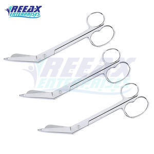 REEAX Enterprises Ciseaux orthopédiques à bandage courbés et droits en acier inoxydable Instruments chirurgicaux - Product Image 2