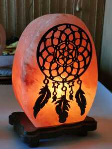 Dreamcatcher Himalayan pink Salt with <b>Dimmer</b> Cord and Bulb - Product Image 4