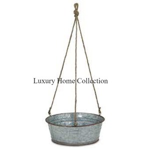 Macetas y jardineras de jardín de forma redonda de Metal de estilo Vintage, macetas de diseño rústico con recubrimiento en polvo de Color negro, artículos para el hogar y el jardín - Product Image 2