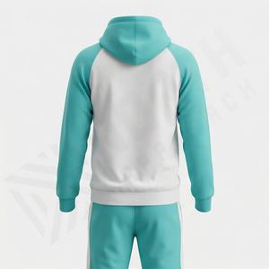 Ensemble survêtement pantalon à capuche d'hiver de couleur personnalisée pour hommes, de haute qualité, 100% coton, vêtements de sport, de gym, de fitness, de course à pied - Product Image 2