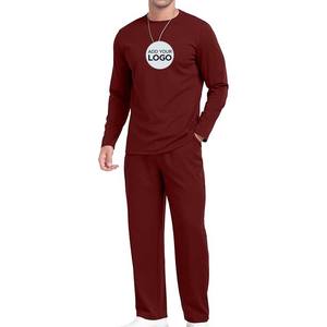 Jersey de cuello redondo sudaderas suave Casual manga larga sudadera cuello redondo suéter pantalones de chándal conjunto de chándal - Product Image 1