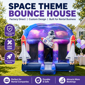 Castillo Inflable con Temática Espacial Comercial, Casa de Brinco con Diseño de Astronauta y Cohete, Brincolín para Alquiler en Fiestas y Eventos - Product Image 3