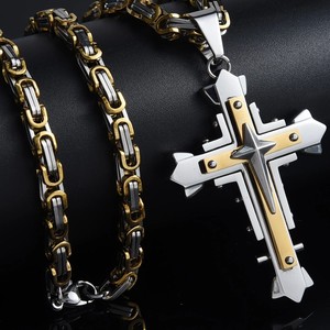 Collier Moneda de <span class=keywords><strong>50</strong></span> <span class=keywords><strong>Pesos</strong></span> en Acier Inoxydable avec Placage <span class=keywords><strong>Or</strong></span> 18K, Relief Double Face, pour Homme et Femme, En Stock - Product Image 1