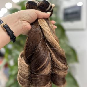 VIP SUPER DOUBLE TIRÉ FUNMI BOUNCY BOUCLES PAQUETS FERMETURE FRONTAL SET EXTENSIONS DE CHEVEUX HUMAINS VIETNAMIENS - Product Image 3