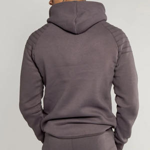 Survêtements tendance pour hommes à capuche, style streetwear uni |   Ensemble athlétique 2 pièces, taille élastique, léger, en spandex/polyester polaire - Product Image 5