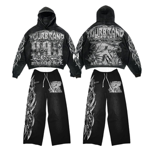 Trajes Deportivos Unisex de Invierno con Lavado Ácido, Personalizados con DTG, de Poliéster/Algodón, para Mujer, de Alta Calidad - Product Image 1