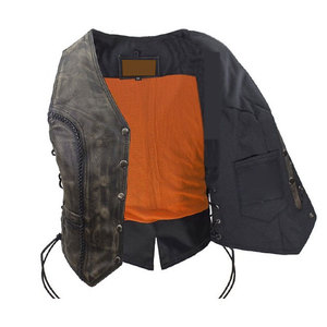 Chaleco de Invierno Ligero, Diseñado a Medida, Profesional, Cómodo, Transpirable y Ecológico, de Lona y Cuero Vacuno para Hombre - Product Image 5