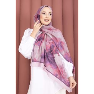 Série de foulards hijab roses à motifs floraux Elsa - Product Image 2