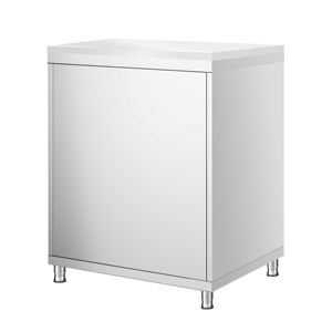 Armoire de sol en acier inoxydable PREMIUM - 600x700mm - avec portes à charnières - incl. Planche à découper blanche - Product Image 4