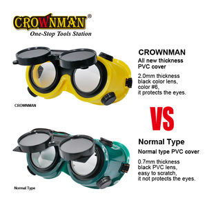 نظارات لحام CROWNMAN PPE قلاب للحام الداكن التلقائي نظارات لحام حماية العمال عدستين تصميم قابل للطي - Product Image 4