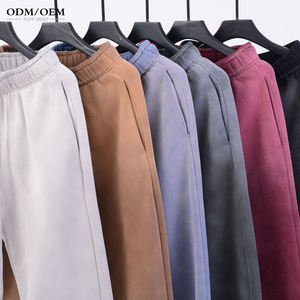 Nouveau pantalon de survêtement pour homme, style décontracté, coupe droite, léger, en toile de luxe, avec logo personnalisé, effet délavé, vente en gros - Product Image 5