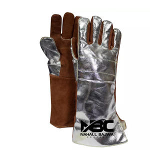 Gants en cuir de vachette de qualité supérieure feuille d'aluminium en peau de chèvre industriel robuste XL Tig soudage gants de sécurité résistant au feu - Product Image 3