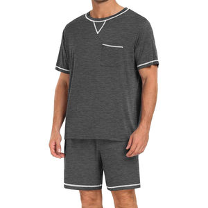 Mode décontracté été T-Shirt ensemble court pour garçons vêtements de course respirants avec motif solide confortable conception à manches courtes - Product Image 5