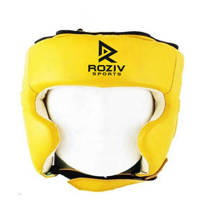 Protège-tête de boxe de haute qualité et durable en cuir PU, réglable et personnalisable, protection sportive avec visière transparente et jusqu'à 7 aérations - Product Image 1