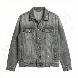 Chaqueta Vaquera de Diseñador para Hombre, Estilo Rudo, Invierno, Logotipo Frontal, Servicio OEM de Alta Calidad - Product Image 1