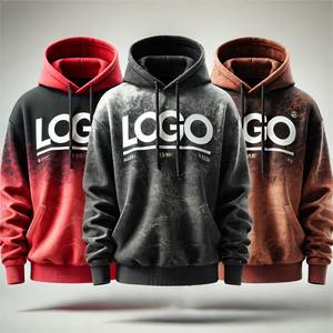 Sweat à capuche avec logo personnalisé pour hommes-Sweat-shirt à capuche à la mode et confortable pour des tenues décontractées de grande taille - Product Image 2