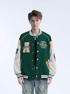 Veste de sport de haute qualité pour l'école, veste de style universitaire personnalisée, veste texturée, veste de baseball brodée personnalisée pour hommes - Product Image 2
