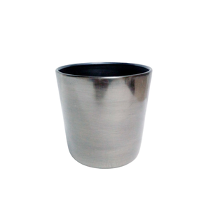 Maceta redonda de hierro decorativa única, cubos adhesivos esmaltados para decoración del hogar y la sala de estar hechos a mano - Product Image 4