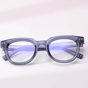Fashion Thick Frame für Brillen Niet <span class=keywords><strong>Myopia</strong></span> Reading Metal <span class=keywords><strong>Insert</strong></span> Anti Blaulicht Hochwertige TR90 Square Eye glasses Frame Men - Product Image 2