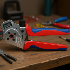 คีมย้ำสายไฟแบบสี่หัวจับของ Knipex สำหรับขั้วต่อแบบหมุน คีมย้ำสายไฟชุบโครเมียมพร้อมด้ามจับหลายส่วนประกอบ - Product Image 3