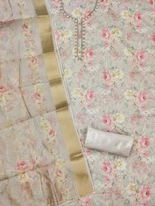 Traje Salwar Kameez de Diseño Étnico Indio Pakistaní para Adultos, Material de Vestido de Georgette para Bodas, Fiestas, Tradicional Musulmán - Product Image 5