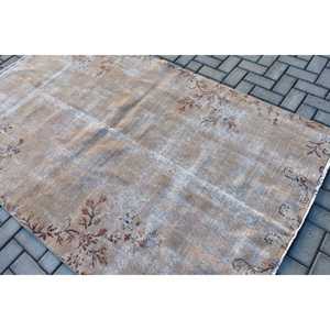 Alfombra Turca de Lana 4.7x7.6 pies, Marrón Rojo Camuflaje - Product Image 4