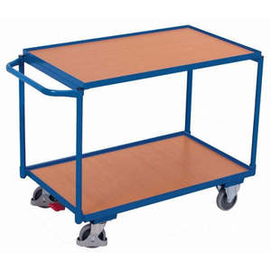 Carretilla de Mesa Industrial Variofit con Capacidad de 250 Kg, Neumáticos de Goma Termoplástica de Cuatro Ruedas, 2 Estantes de Carga - Product Image 1