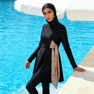 ชุดว่ายน้ำมุสลิมสำหรับผู้หญิงชุดว่ายน้ำคลุมเต็มตัวพร้อมหมวกฮิญาบ - Product Image 2