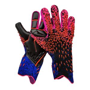 Gants de gardien de but unisexes antidérapants en cuir avec amorti, fermeture à lacets, protection des doigts, chaussettes de football - Product Image 3