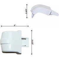 WR2X8345 Soporte de plástico para estante de refrigerador, tapa de extremo, piezas de repuesto manuales/eléctricas para frigoríficos domésticos y de hotel - Product Image 4