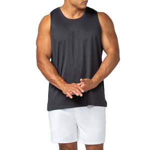 Camiseta sin mangas de moda urbana para hombre, con corte, de secado rápido, antiencogimiento, para gimnasio, entrenamiento, jersey, corte largo, ideal para verano. - Product Image 4