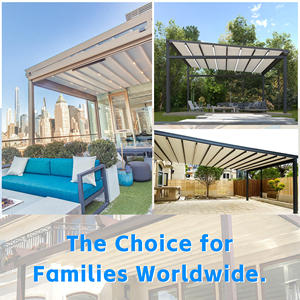 Pergola motorisée rétractable moderne en aluminium avec rideaux latéraux télécommandés, certifiée CE, <span class=keywords><strong>abri</strong></span> pare-soleil étanche pour jardin - Product Image 5