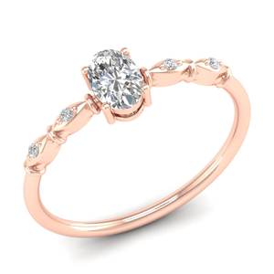 REYES nouveauté 14K or massif HPHT CVD Lab Grown Diamond Solitaire bague de fiançailles pour les femmes parfait cadeau de mariage bijoux - Product Image 2