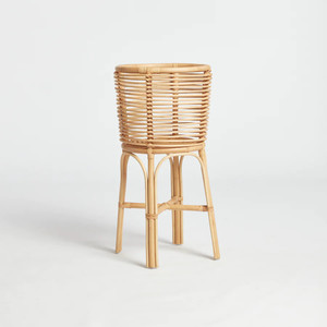 Support de plantes en rotin naturel écologique, pot de fleur, jardinière, présentoirs de plantes, vente en gros, OEM, personnalisation acceptée - Product Image 4