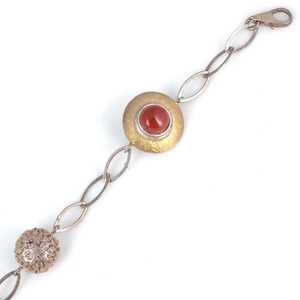 Charme en Argent Sterling 925 avec Chaîne Amande, Agate, Diamant et Perle, Motif Numérique Doré, pour Cérémonie Religieuse, Cadeau - Product Image 3