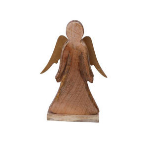 High Quality Creative Design Wooden Christmas Angel <b>Table</b> Decor Sculpture Luxury Aluminum Finish <b>Low</b> Price Sale - Product Image 2