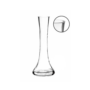 Jarrón de Vidrio Corto WGV VBD0108, Hecho a Mano, Transparente, con Acabado Glaseado, Redondo, Minimalista, de 8 Pulgadas, para Exhibición Floral de Sobremesa - Product Image 1