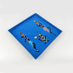 Bandeja de laca pintada a mano, decoración Vintage para el hogar, bandejas lacadas de excelente calidad para diferentes usos - Product Image 5