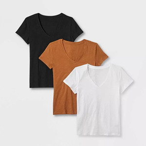 Vente en gros T-shirts personnalisés à manches courtes et col en V pour femmes, chemisiers de yoga à séchage rapide pour femmes de fournisseur bangladais - Product Image 1