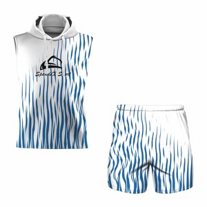 Sudadera sin mangas con capucha para hombre, estilo urbano, transpirable, talla grande, de secado rápido, teñido digital, para verano - Product Image 5