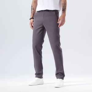 Pantalones chinos ajustados informales para hombre hechos con algodón suave, ajuste cónico, diseño transpirable para ropa informal, Pantalones chinos para hombre - Product Image 5