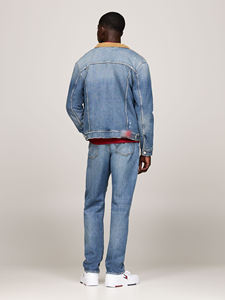 แจ็กเก็ตผ้ายีนส์สีดำสำหรับผู้ชายเสื้อนอกลำลองมีสไตล์โลโก้ด้านหน้าทำจากผ้าฝ้าย100% 10ชิ้น - Product Image 5