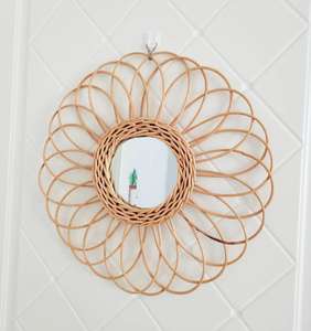 Eco Friendly Natural <b>Rattan</b> <b>Mirror</b> Wall Decor Handmade From Vietnam - Product Image 5